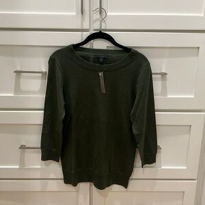 J. Crew 100% Merino Wool Olive Green Sweater